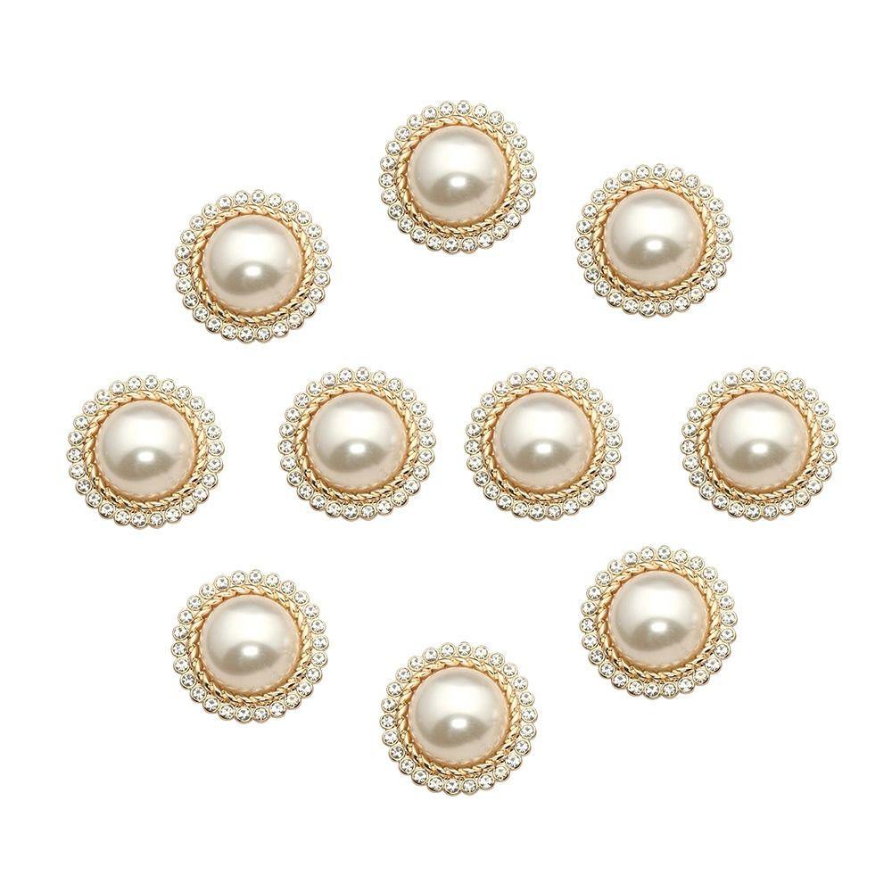 Handmade Needlework DIY Shiny Rhinestone Sewing Accessories Shirt Buttons Pearl Clothing Buttons