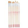 10 Brushes - Oil and Acrylic Painting - Round - Cat's Tongue - Flat - Synthetic - Art Creation
