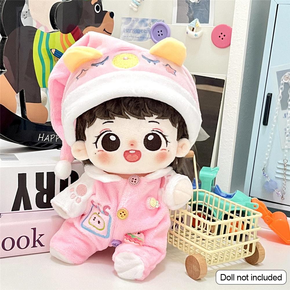 Для 20 см хлопковые комбинезоны для кукол из мультфильмов, сменная одежда для плюшевых кукол, аксессуары для игрового дома, мини-одежда