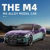 1/24 Scale BMW M4 Sport Alloy Car Model Simulation Diecast Toy Vehicle Collection Home Decor Children Boy Birthday Gift Toy Car