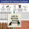 2D Flat 1pc, Metal Aluminum Sign, Outdoor Wall Art, Life Is Better with Pets Sign, Pet Lover Wall Art, Living Room Decoration, Animal Home Display