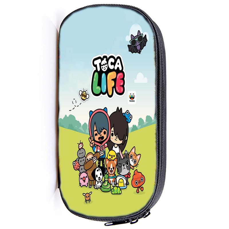 Сумка-карандаш Toca Life World, канцелярские принадлежности, Toca, игровой пенал для девочек, пенал на молнии, школьные принадлежности