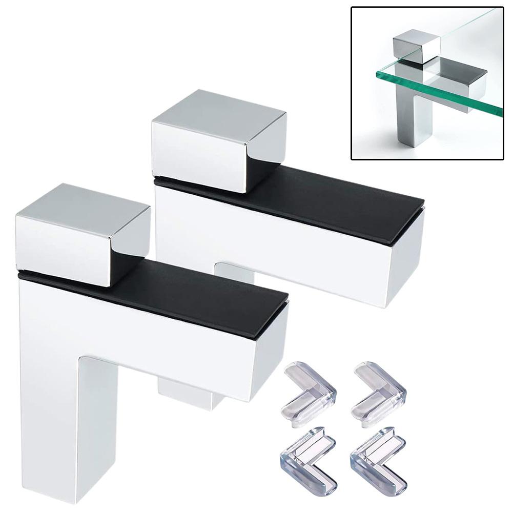 Регулируемый держатель зажима для стеклянной полки, угловые защитные скобы для настенного крепления полки в ванной комнате, крепеж для перегородки, зажимное оборудование