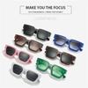 Fashion Square Frame Eyewear Punk Retro Sunglasses Ladies Shades Shades Women Sunglasses