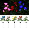 HeadeSolar Rose Light LED Garden Decoration Simulation Outdoor Waterproof Courtyard ParkGround Insertion Lawn Light