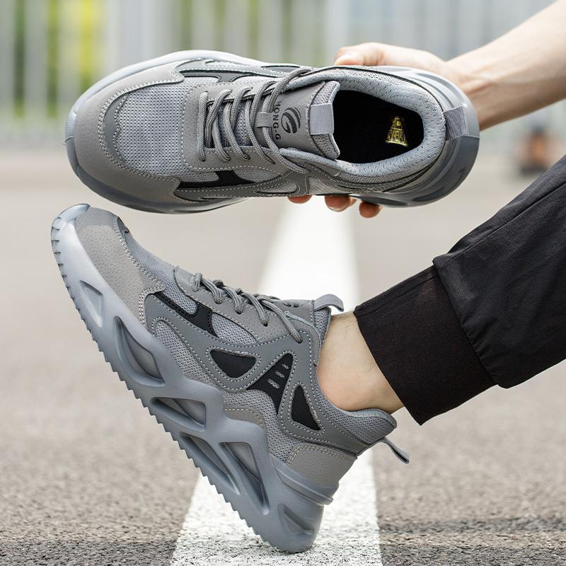 Строительные ботинки для мужчин Ботинки Стальной подносок Защита от проколов Рабочие кроссовки Мужская обувь Рабочие ботинки Неразрушаемая обувь