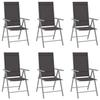 VidaXL 6x Folding Garden Chairs Patio Armchairs Outdoor Dining Chairs Terrace Armchairs 312183