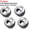 2/4/6/10PCS Plastic Marine Boat Round Deck Lock Flush Pull Slam Latches Lift Ring Handle RV Boat Yacht Hatch Door Lock