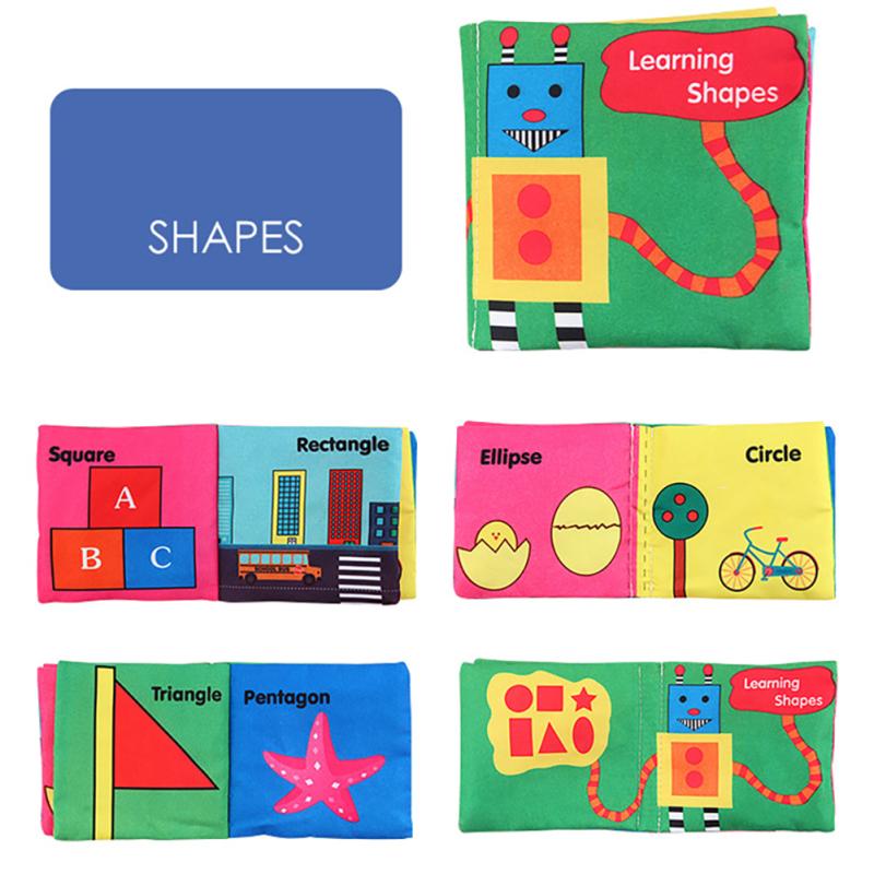 Высококонтрастная 3d детская тканевая книга, складная цифровая книга с изображением животных, игрушки для раннего образования на английском языке, подарки