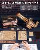 ROBOTIME 3D Wooden Puzzle, Toy Gun with Rubber Band Gun and Gatling Gun, 36-Round Capacity, Electric Rapid Fire, LED Muzzle Light, Assembly Kit, STEM