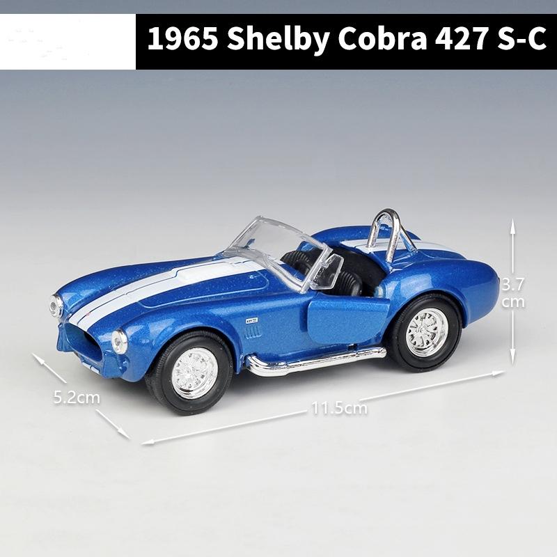 1:36 Ford Shelby Cobra 427 S/C 1965 модель спортивного автомобиля из сплава, литая под давлением металлическая игрушка, классическая модель, имитация детей