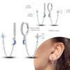 925 Sterling Silver Hoops Earrings Hypoallergenic Hoops Earrings with Zirconia Fashion High Quality Jewelry for Women Girls