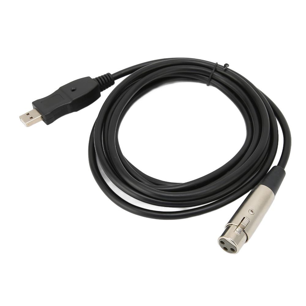 9.8ft USB to XLR Microphone Cable Plug and Play USB Mic Cable  Studio Recording