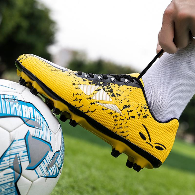 Новые весенне-летние мужские низкие спортивные туфли длинные и короткие шипы футбольные бутсы травяные кроссовки шиповки беговые кроссовки