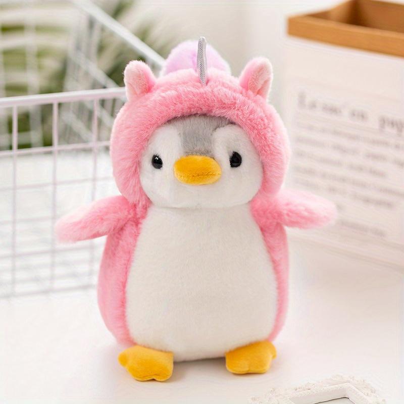Cute Transforming Penguin Plush Toy In Dinosaur Costume 7.87 Inches Soft Stuffed Animal Home Decor Accent Gift for Friends