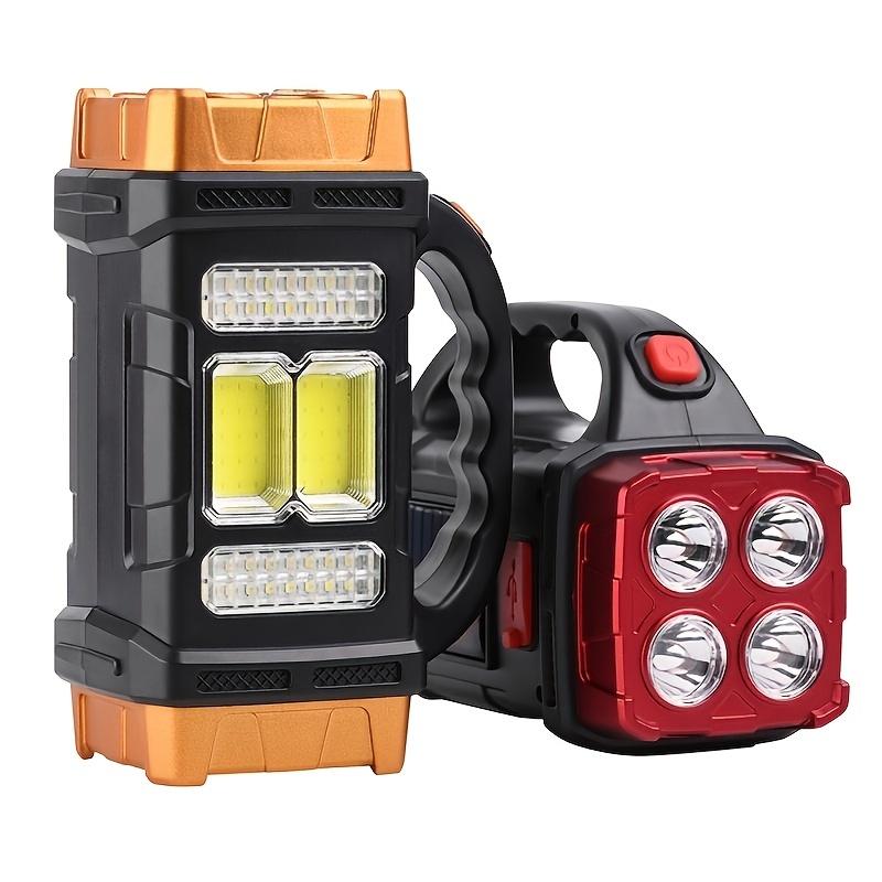 Multifunctional Solar LED+COB Light With Handle USB Charging Waterproof For Outdoor Camping Safety Emergency At Night