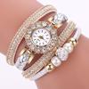 Women Watches Fashion Vintage Weave Wrap Quartz Wrist Watch Bracelet For Ladies