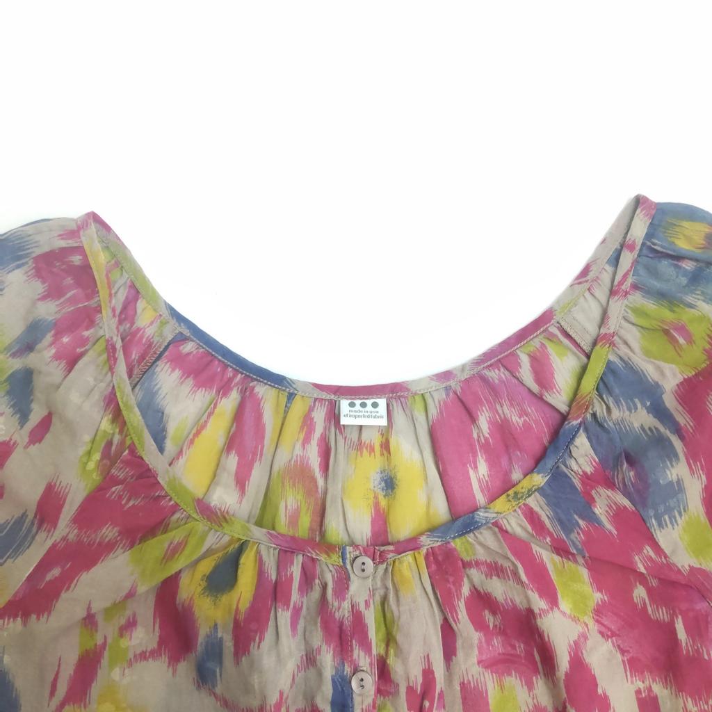 Отличное состояние США три точки 3/4 рукав Платье XS Женское До колена Разноцветное Прозрачное(ИСПОЛЬЗОВАЛ)