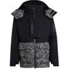 Terrex And Wander Co-Branded Patchwork Design Logo Print Hooded Down Jacket Men Jackets Black HN6940