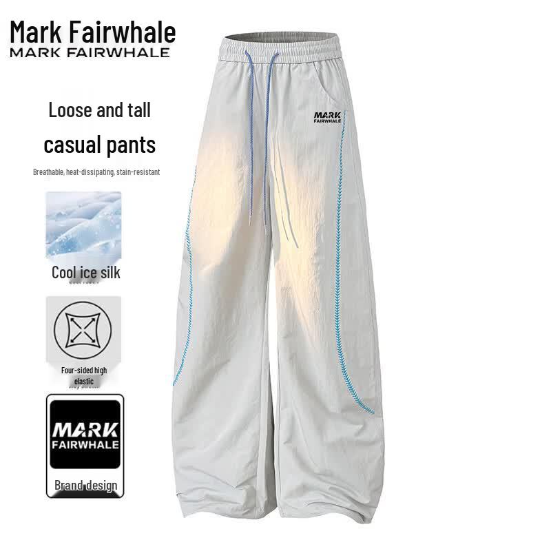 Mark Fairwhale Мужские летние повседневные брюки прямого кроя