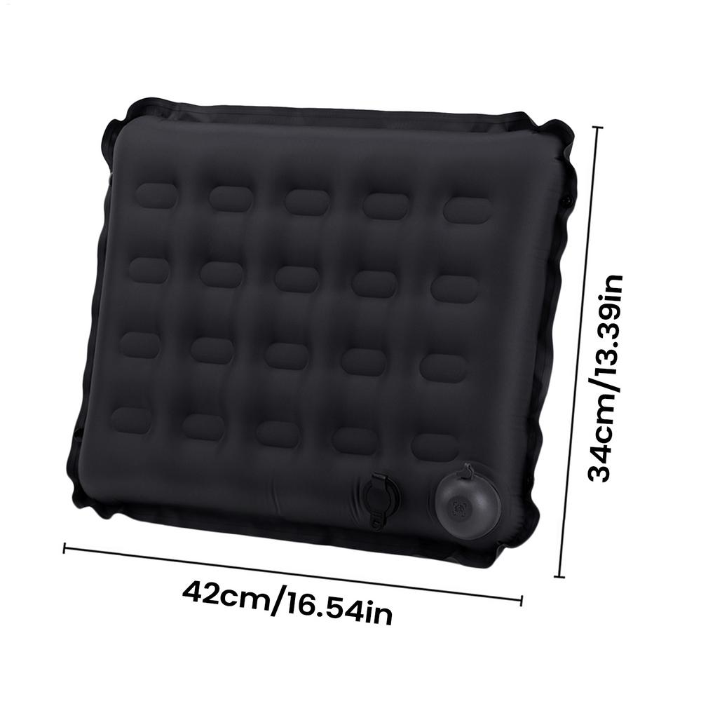 Self-Inflating Stadium Seat Cushion With Reflective Strip & Back Support, Portable Blow Up Chair For Outdoor Sports Events Camp