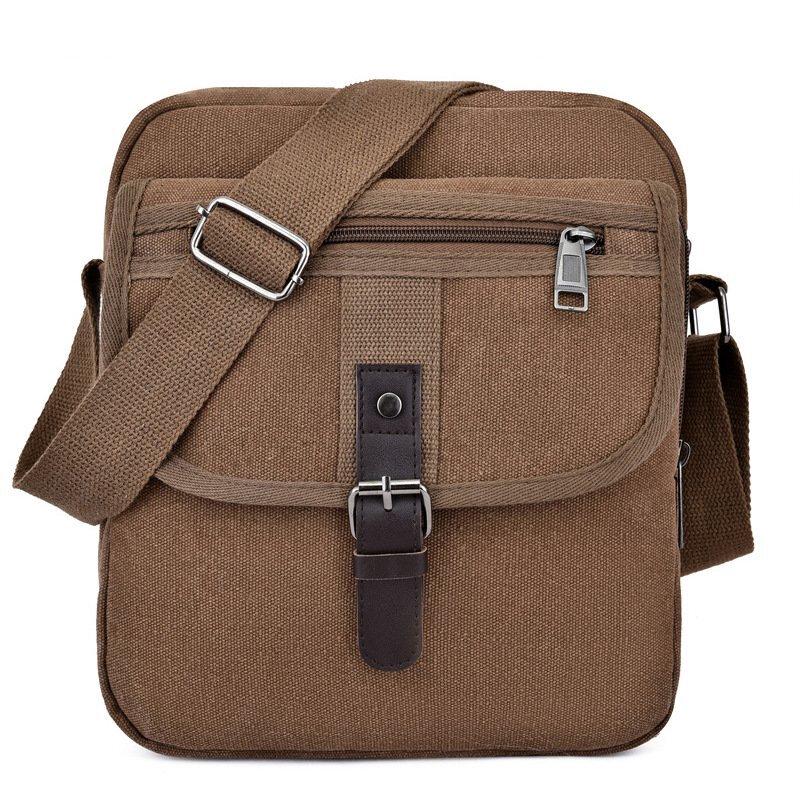 Men's Large Capacity Canvas Shoulder & Crossbody Bag
