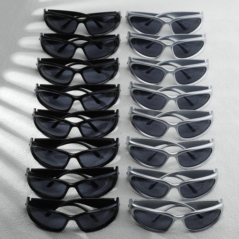 Набор из 16 штук мужских модных очков в стиле панк Y2K для ежедневных клубных встреч, персонализированные трендовые очки