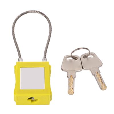 Тросовые замки с локаутом Tagout, 85-миллиметровая скоба, стальной безопасный замок с 2 ключами для обслуживания оборудования