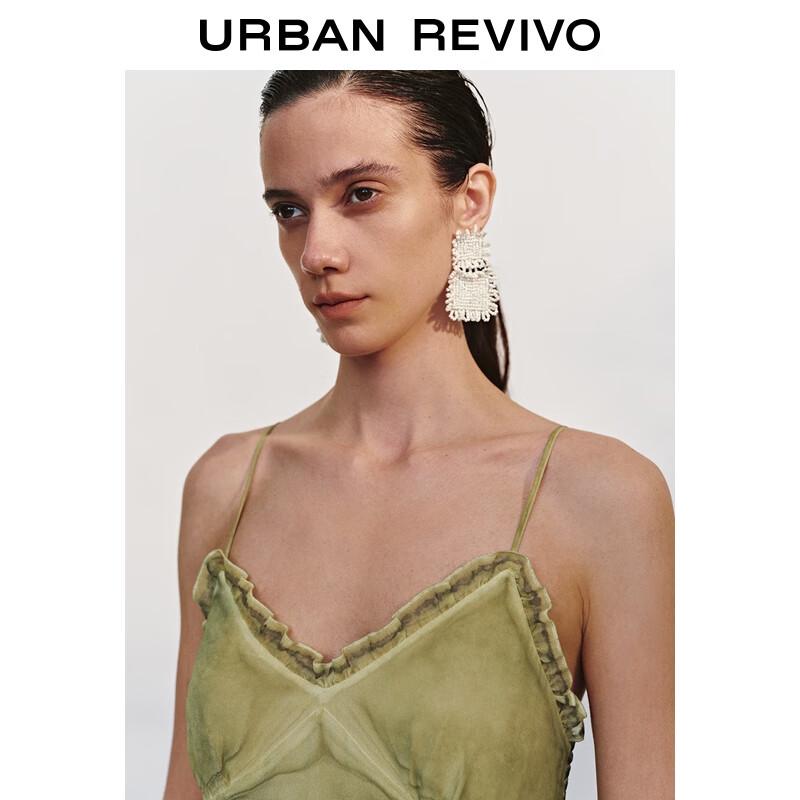 UR 2025 Autumn Lace Strap Mini Dress