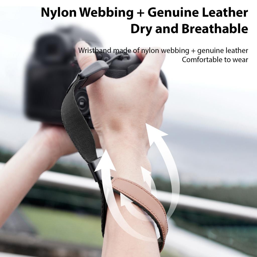 Camera Wrist Strap Adjustable Magnetic Quick Release with Safety Connector for Most Cameras