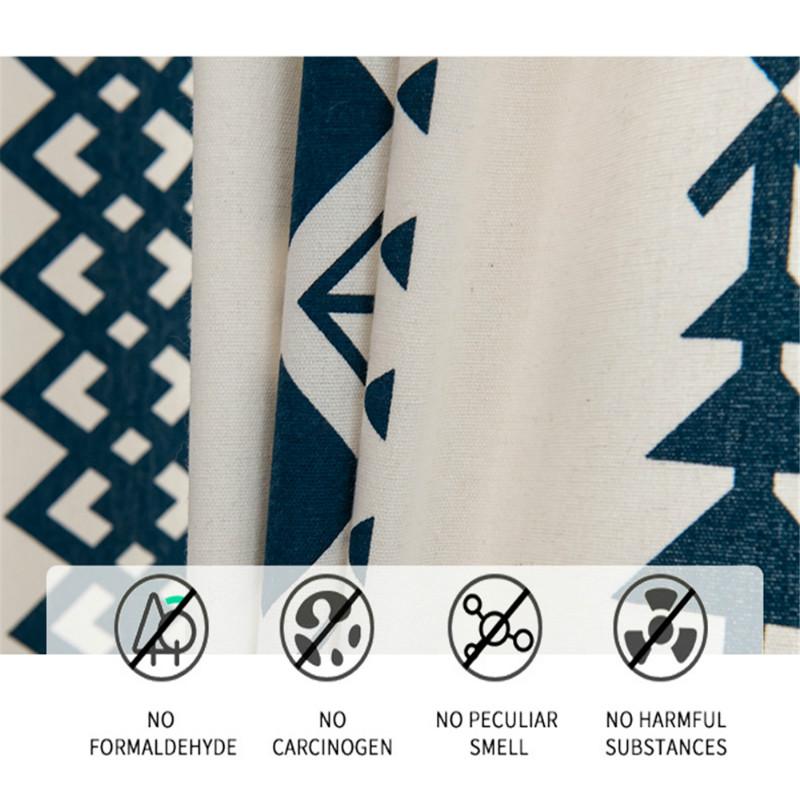 Богемная оконная занавеска для спальни с кисточками из хлопка и льна, винтажная занавеска в стиле кантри в стиле бохо, черно-белая