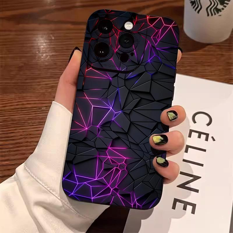 Чехол для Xiaomi Redmi Note 13 4G 11 10 14 Pro Plus 5G 10S 11S 12S Redmi 12 12C 13C 14C Абстрактная Геометрия Линейный Арт Узор Чехол