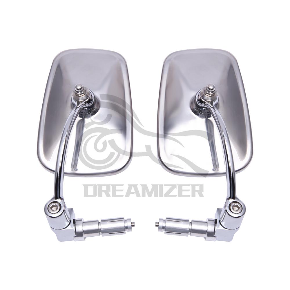 7/8 "универсальные хромированные зеркала на ручке мотоцикла для Harley Honda Kasasaki Triumph, зеркала заднего вида