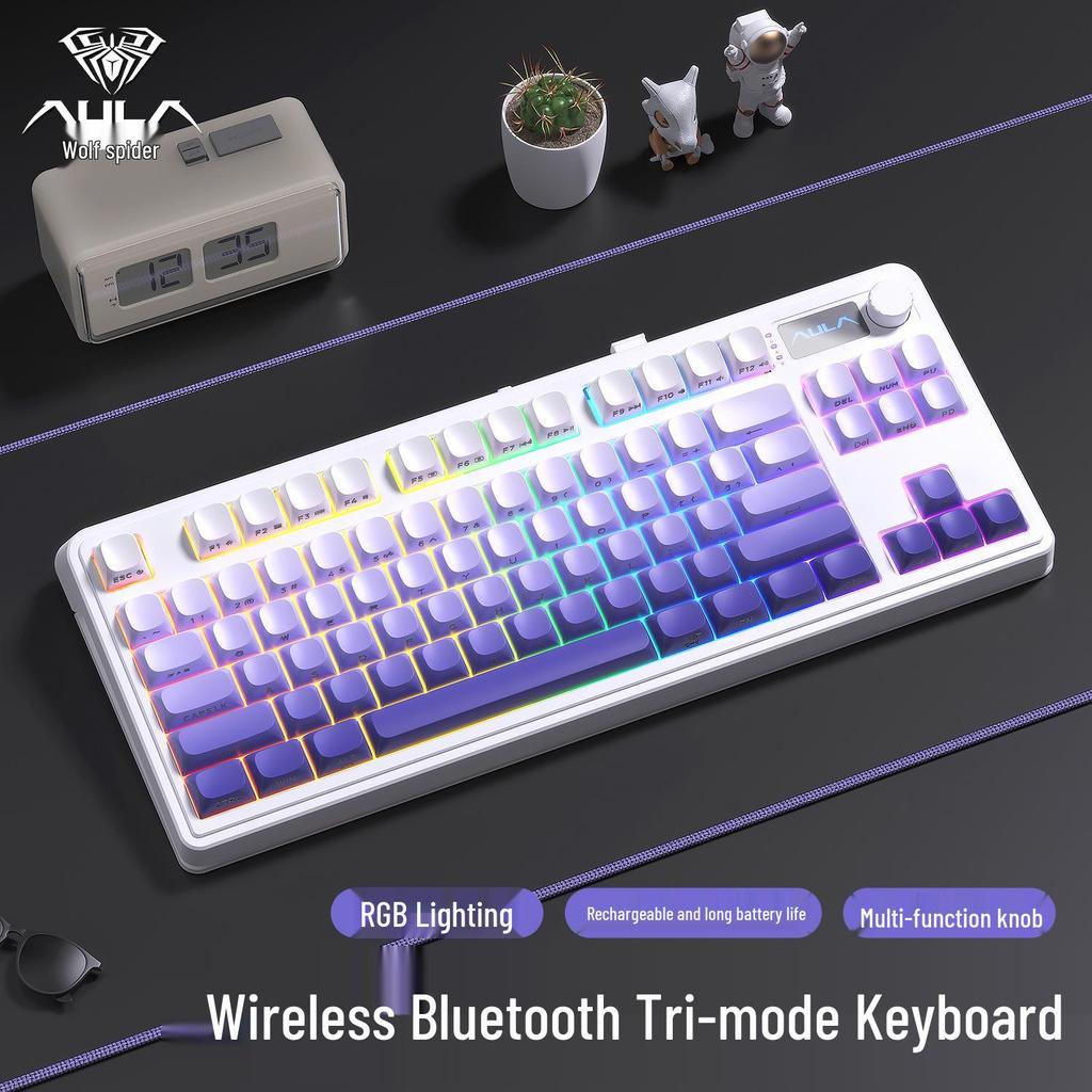 S3187 Bluetooth и проводная тихая механическая клавиатура для ноутбука/настольного компьютера
