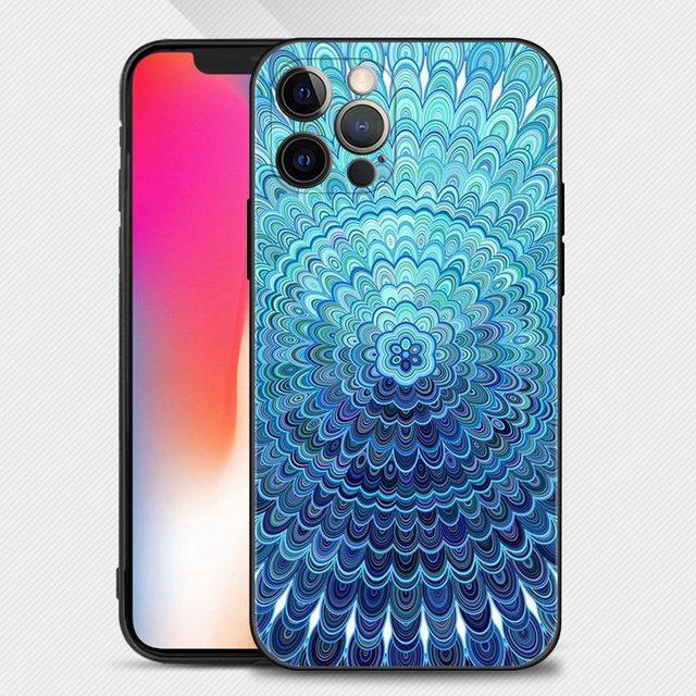 Чехол для телефона Mandala Chakra Yoga для Iphone 14 14 13 12 11 Pro Max Xs Max Xr X 7 8 Plus 12 Mini 6s, силиконовый чехол черного цвета