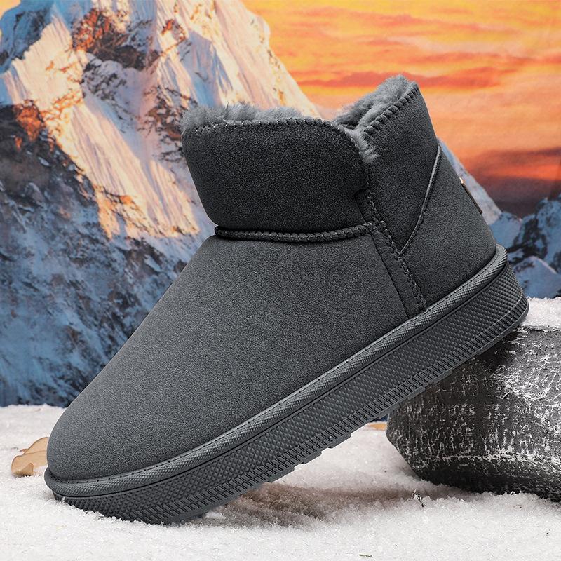 Зимние ботинки мужские, теплые, бархатные, высокие, хлопковые, с мехом, водонепроницаемые и нескользящие, ботинки Martin