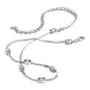 Chanel Классическое металлическое ожерелье с отделкой логотипом Double C для женщин, серебряное ABE255-B18058-NZS81
