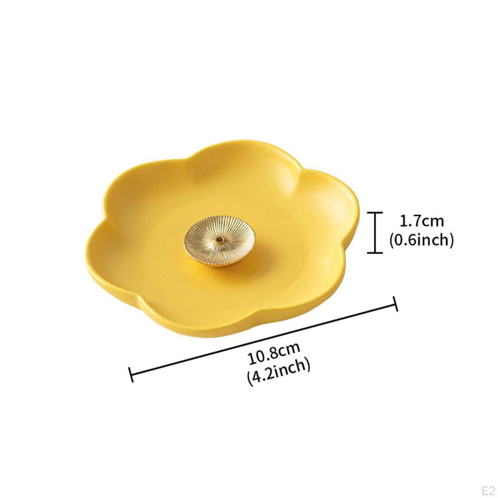 Керамическая курильница с цветком, держатель курильницы для палки, подставка для камина
