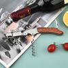 Нержавеющая сталь DIY Деревянная ручка Персонализированная штопор для вина Профессиональный открыватель для вина Портативные многофункциональные кухонные принадлежности 6