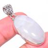 Natural Rainbow Moonstone Gemstone 925 Solid Sterling Silver Pendant 1.81" E5p53