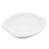 404x384x130mm White Vessel Sink Bowl Modern Acrylic 40mm Drain Hole for Caravans Campers Yachts Bathroom
