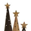 3Pcs Rustic Wood Christmas Trees Handmade Shelf Decor for Mantel & Tabletop Farmhouse Holiday Ornaments