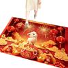 Blessing Words Sheep Year Floor Mat Cartoon Lamb Welcome Door Mat  Floor Protection