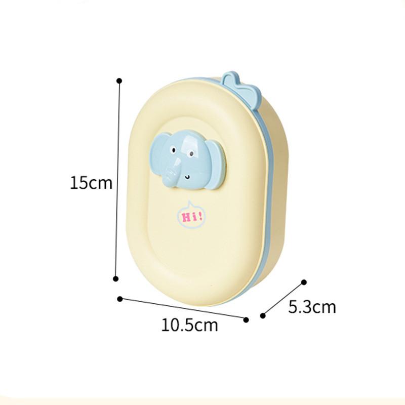 Cute Plastic Soap Box With Lid And Drip Drain For Home And Travel
