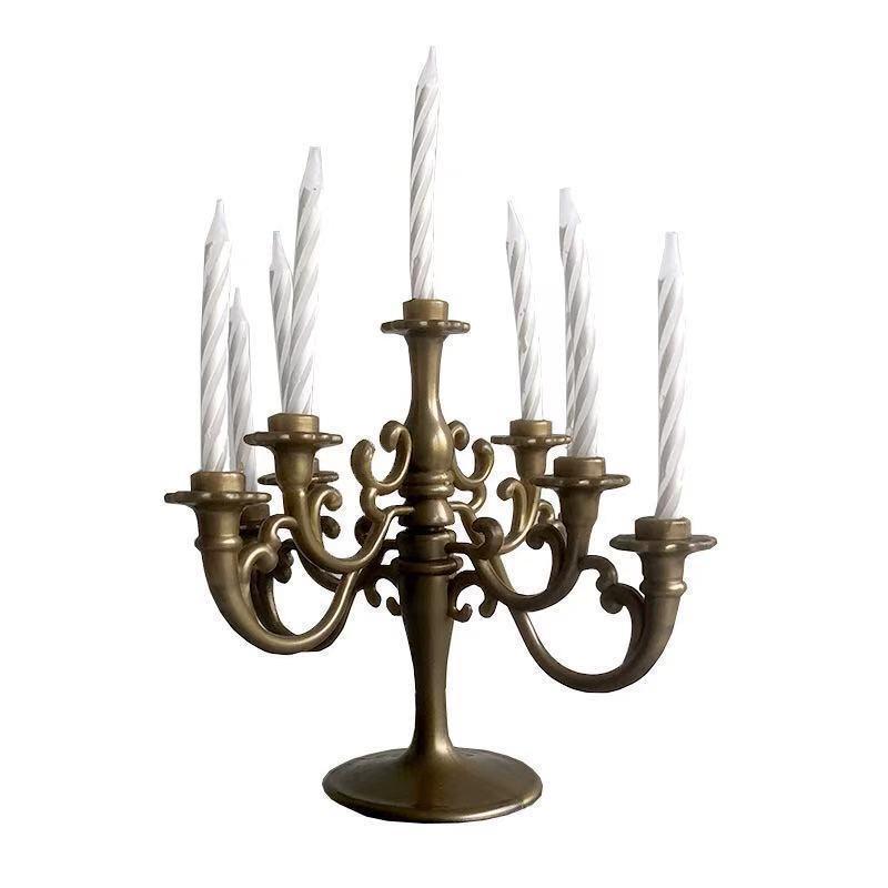 Украшения для торта Подсвечники Украшения: Ретро-европейская роскошь для дней рождения, свадеб и вечеринок