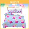 Kids 3d Cartoon Crown Pig Duvet Cover Pillowcase Single Double Bedding Set