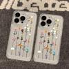 Маленькая свежая цветочная лоза цветок чехол для мобильного телефона iPhone17Promax ins подходит для Apple 16Pro космический чехол