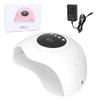 UV LED Nail Lamp 120W Portable LCD Display Gel Polish Curing Lamp Nail Dryer (100‑240V)White US Plug