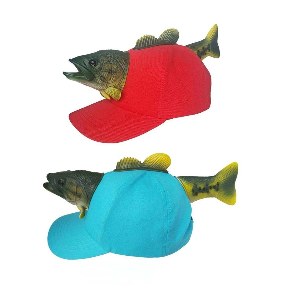 Adjustable Fish Baseball Hat Holiday Headwear Party Fish Hat Novelty Fishing Cap Men Women