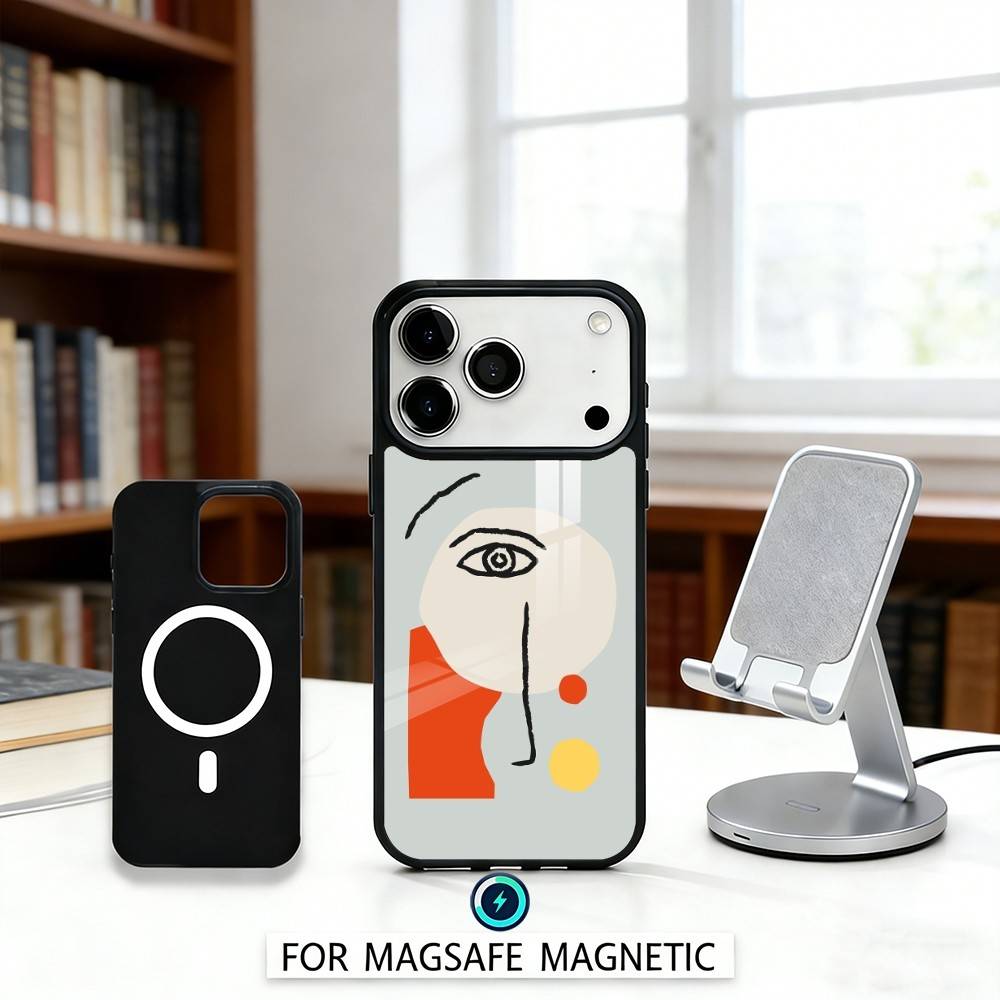 Чехол для телефона P-Пикассо A-Абстракция A-Искусство P-Живопись Для iPhone17,16,15,14,13,12,Pro,Max,Магнитный Для беспроводной зарядки Magsafe